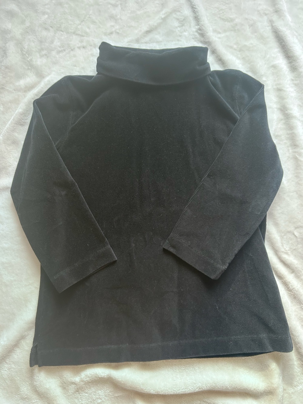 White Stag Retro Black Corduroy Sweater 3/4 Sleeves